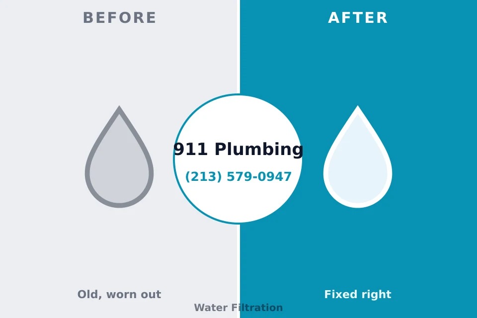 Before and after: plumbing repair Sparta, GA